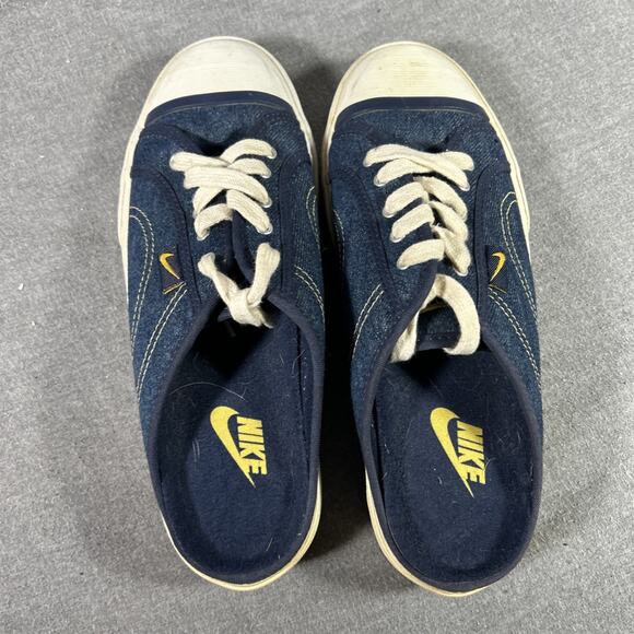 Nike Vintage 90s Y2K 9 Denim Slides Slip On Shoes Platform W 8.5 Havoc Mules - Picture 5 of 9